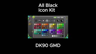 All Black Icon Kit Geometry Dash