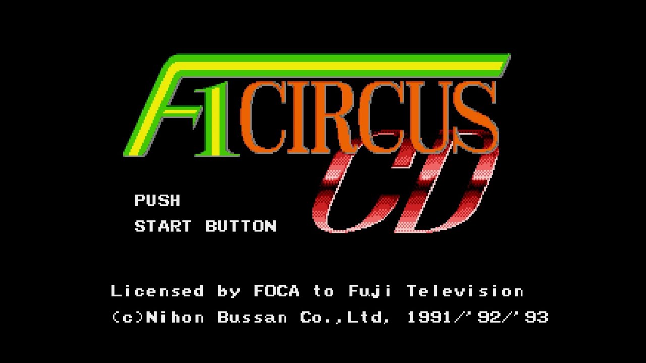 F1 Circus CD (Mega-CD) – Écran-titre (Japon) – 1080p