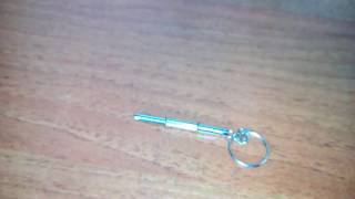Mini 3 in 1 Stainless Steel Screwdriver Keychain Precision Eyeglass Repair Tool Silver