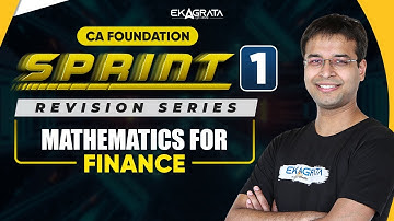 CA Foundation Maths | CA Foundation Mathematics for Finance | By CA Nishant Kumar Sir