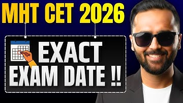 MHT CET 2026 Exam Exact Date !! | Latest Update | Pradeep Giri Sir