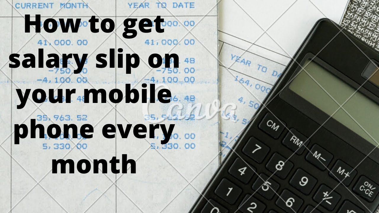 How To Get Salary Slip Online YouTube