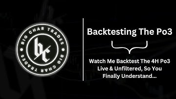 ICT Po3 LIVE Backtesting Session