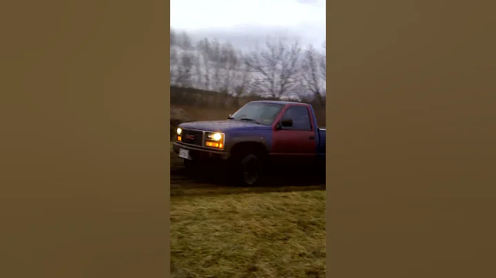 Little Red and Blue Chevy getting Down and Dirty