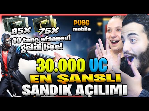 10 EFSANEVİ ÇIKTI! 30.000 UC SANDIK KUTU AÇILIMI Pubg Mobile