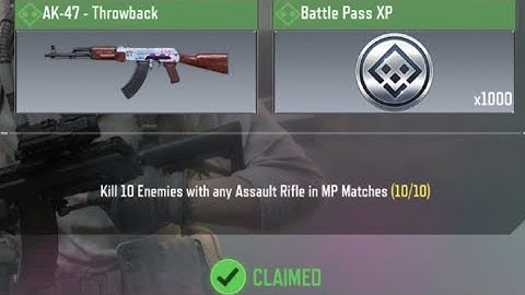 Call Of Duty Mobile Kill 10 Enemies with any Assault Rifle in MP Matches Task Complete