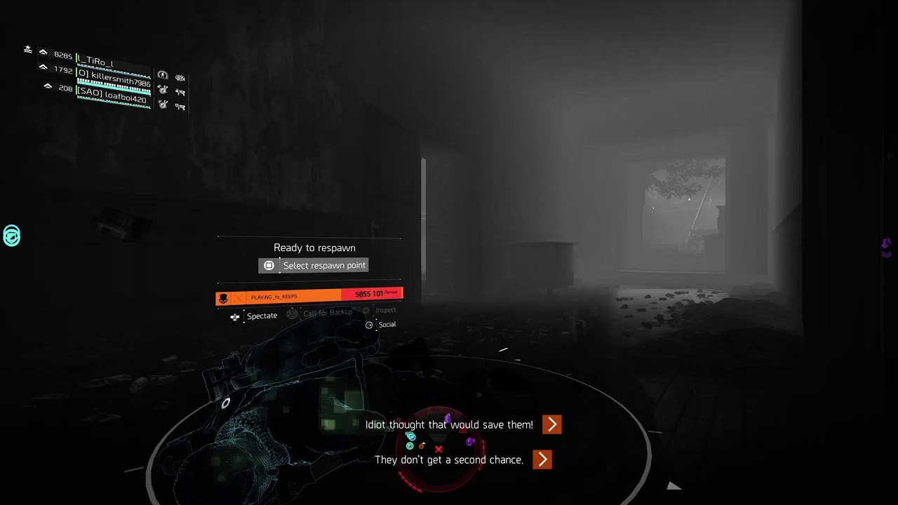 Messing things up with the family in Division 2