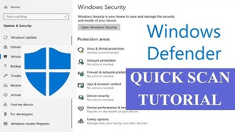 How to Scan for Viruses with Windows Defender-  Windows 10 Tutorial