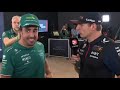 Entrevista graciosa de Max Verstappen a Fernando Alonso