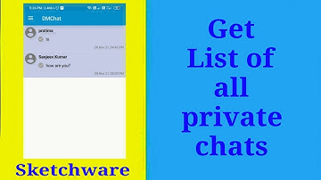 Get list of all private chats in Firebase app in Sketchware