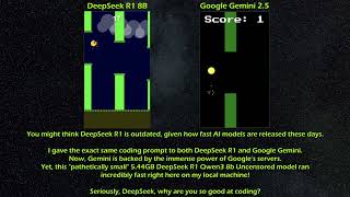 DeepSeek R1 vs Gemini 2.5 :: Flappy Test
