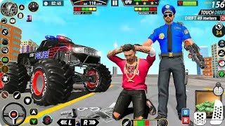 Police monster truck chase - Police monster truck car game - Android Gameplay screenshot 2