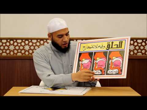 8 مخرجا وسط الحلق وأدناه العين والحاء الغين والخاء للشيخ عماد بن أنور الديب