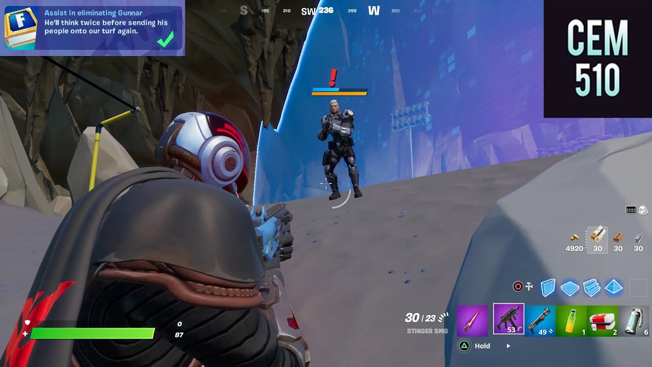 Assist in eliminating Gunnar Fortnite The Foundation Challenges