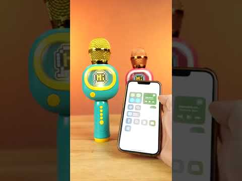 Дитячий мікрофон HY 865 E з підсвічуванням, 3 ефектами зміни голосу Bluetooth та слотом для TF-карти., видео 1