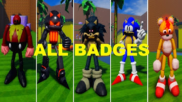 How to get ALL BADGES in SONIC.EXE RP: THE END OF THE WORLD (NEW UPDATE) ROBLOX !