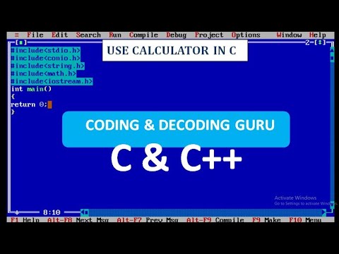 Make Calculator in C programming || BSC CS 1st 2nd year students || using turbo c software