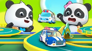 Five Little Cars Song | Nursery Rhymes & Kids Song | Baby Panda