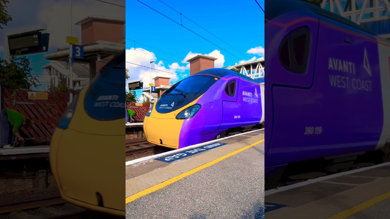 Avanti West Coast Pride Train At Cheadle Hulme, Greater Manchester 