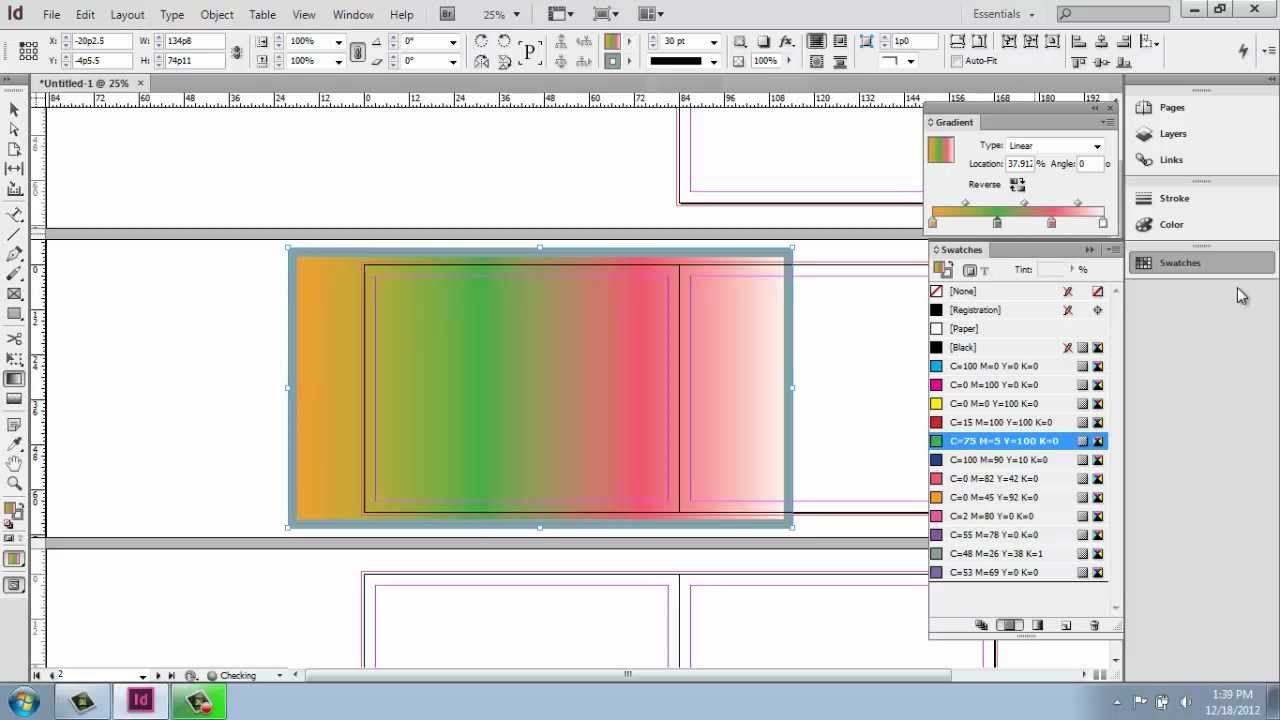 Update Adobe InDesign CS6 - Interior Design Portfolio - Part 5 - Color, Swatches, Gradient - Brooke Godfrey