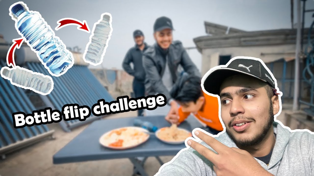 Water bottle flip challenge with bacha party 🎉 Vlog36 MI Vlogs