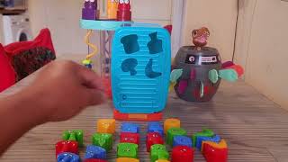 SATISFYING SORTER MACHINE LETS SORT AND KEEP SHAPES , FUN AND ENTERTAINING