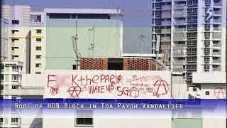 Roof Of Hdb Block In Toa Payoh Vandalised - 07May2014
