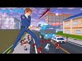Polisi Yuta Membelah Bus Tayo Tank Jahat Dengan Panci Dan Pedang 🚌🚍 | Sakura Simulator | Roxy Kiddy