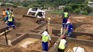 Finnbuilder Compacting Soil To Form An Adequate Base For The Floor Slab