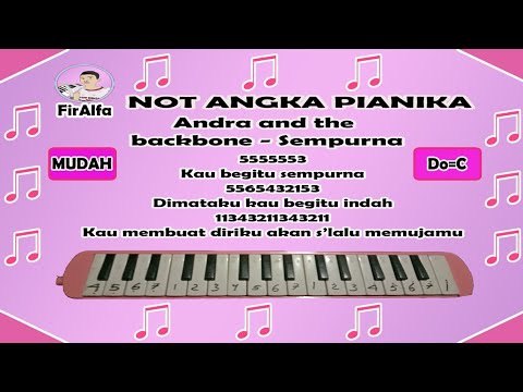 Not Angka Pianika Lagu Pop Andra and the Backbone - Sempurna - YouTube