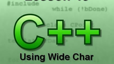 C++ Console Lesson 45: Using Wide Char Array Strings