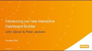 Details Webinar - Introducing Kahootz's interactive dashboard builder Guide