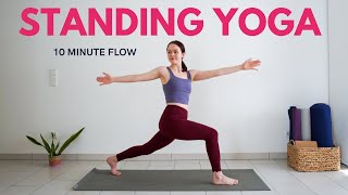 10 min STANDING YOGA FLOW | Yoga without mat | Yoga with Uliana