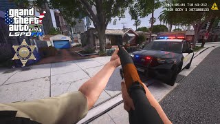 [NO COMMENTARY] GTA V LSPDFR | FRAKLIN'S HOUSE WAS ROBBED BY A MYSTERIOUS MAN  LASD