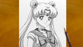 How To Draw Sailor Moon | Usagi Tsukino Detailed Anime Character Sketch