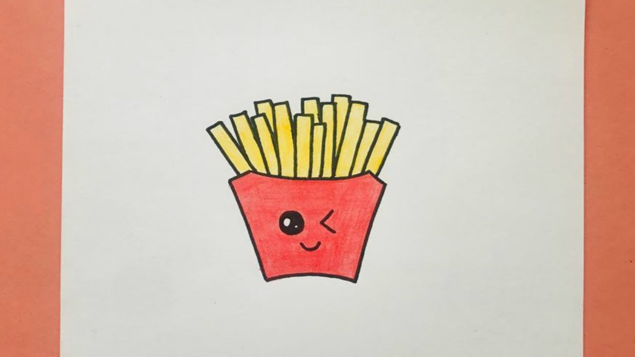 How To Draw For Kids //Cute French Fries // Easy Drawing For Kids