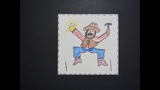 Let's Draw a Gold Miner Striking GOLD!