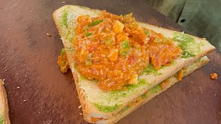 Mumbai Paneer Vegetable Cheese Sabji Sandwich | Indian Street Food by Tiger Vlogs  3,233 views 3 months ago 5 minutes