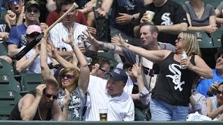 MLB: Fans Catching Bats