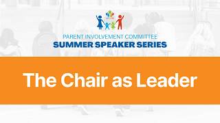 The Chair as Leader - UCDSB PIC Webinar Guía