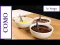3 Tipos de Ganache de Chocolate / Amargo, con leche y blanco para relleno y cubierta