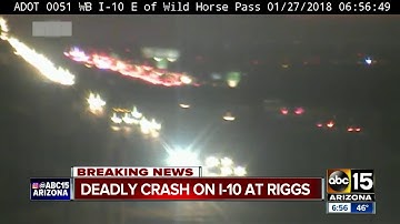 I-10 eastbound closed at Riggs Road due to deadly pedestrian crash