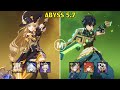 C2 Navia Hyper Carry &amp; C0 Kinich Burn - Spiral Abyss 5.7 Floor 12 9 stars Genshin Impact