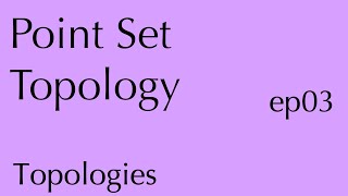 Topology ep03: Example topologies (Jan 20, 2023)