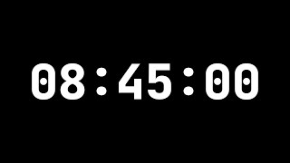 8 hour 45 minute Countdown Timer - 8K Ultra HD