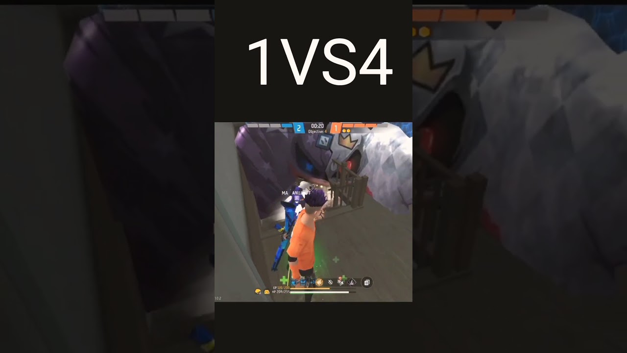 1VS4 clutch Clash squad 