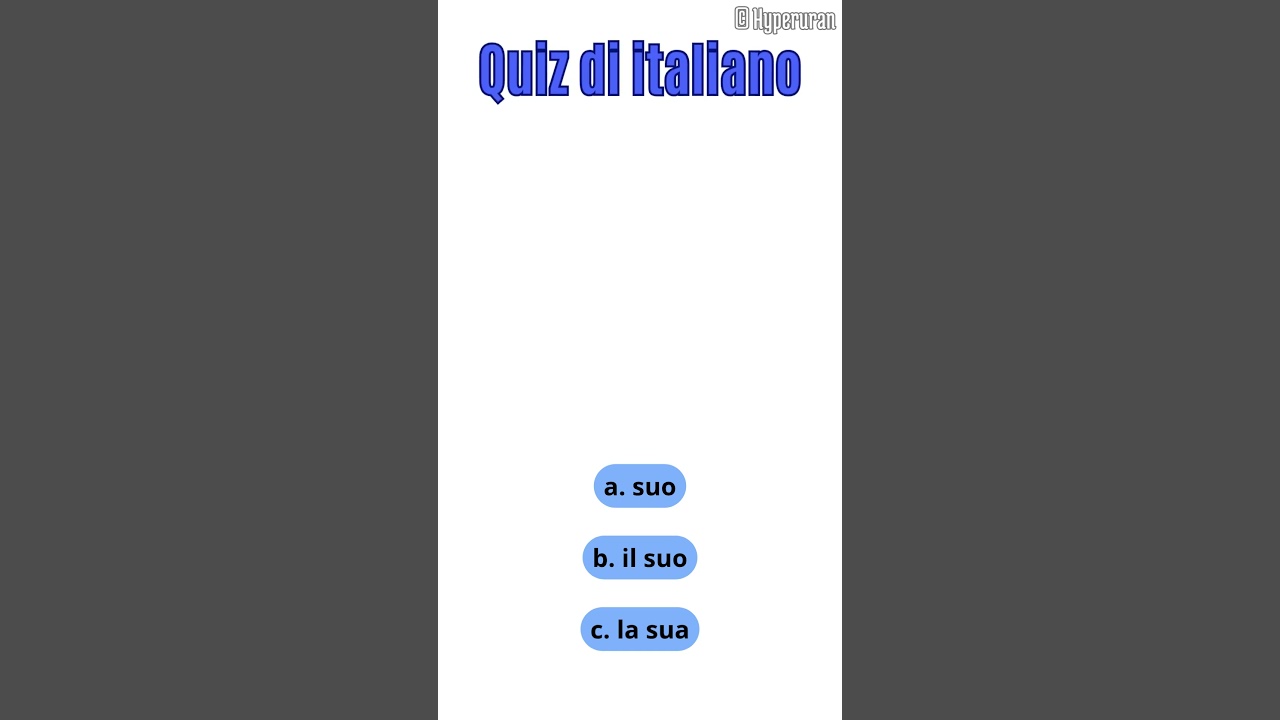 Quiz di grammatica italiana: Qual è la risposta giusta? 🇮🇹 | #italiangrammar #learnitalian #quiz
