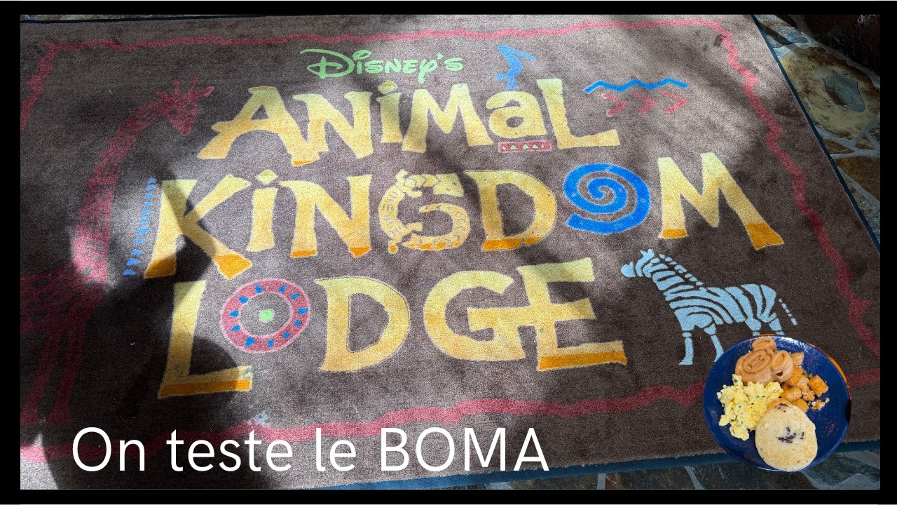 On prend le PETIT DEJEUNER au ANIMAL KINGDOM LODGE : on teste le BOMA