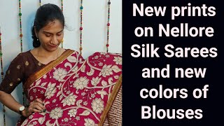 New prints on Nellore silk sarees||9177138493||Kalamkari cotton Blouses||Short Live