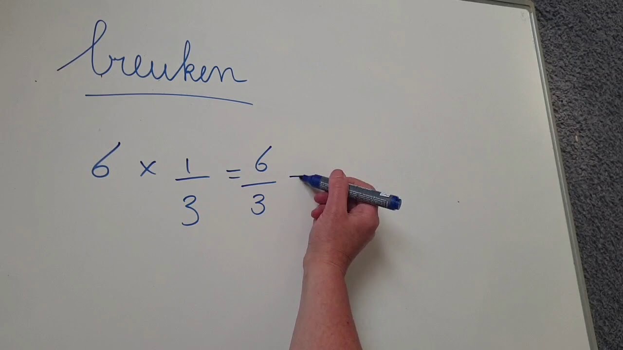 Groep 8 rekenen, breuken vermenigvuldigen - YouTube